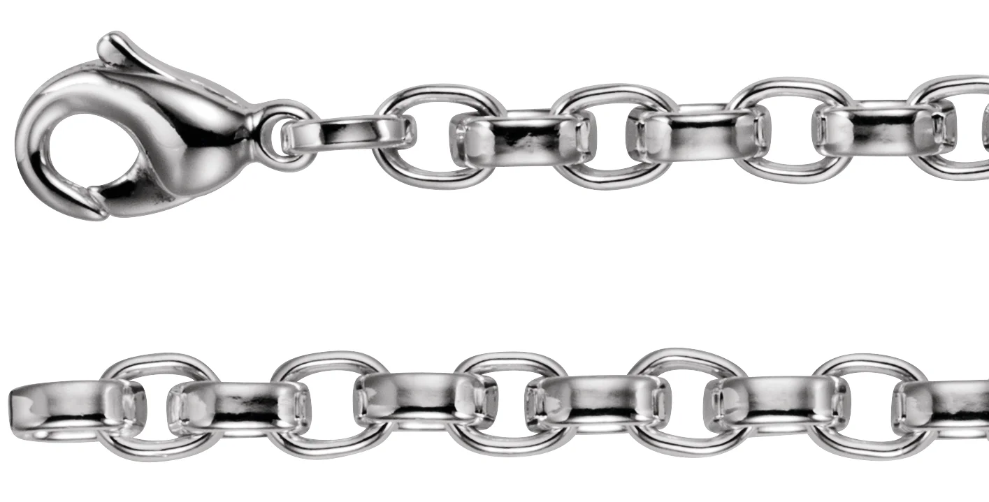 6.75 mm Flat Cable Chain  engagement ring setting