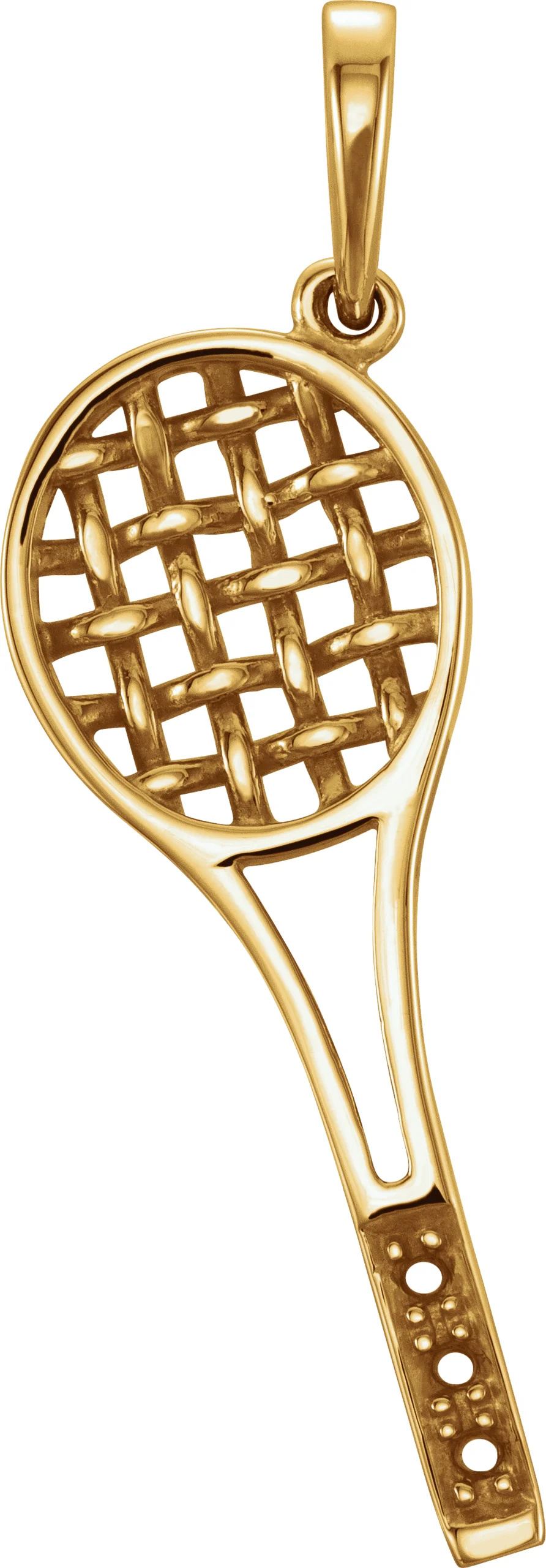Tennis Racket Charm/Pendant engagement ring setting