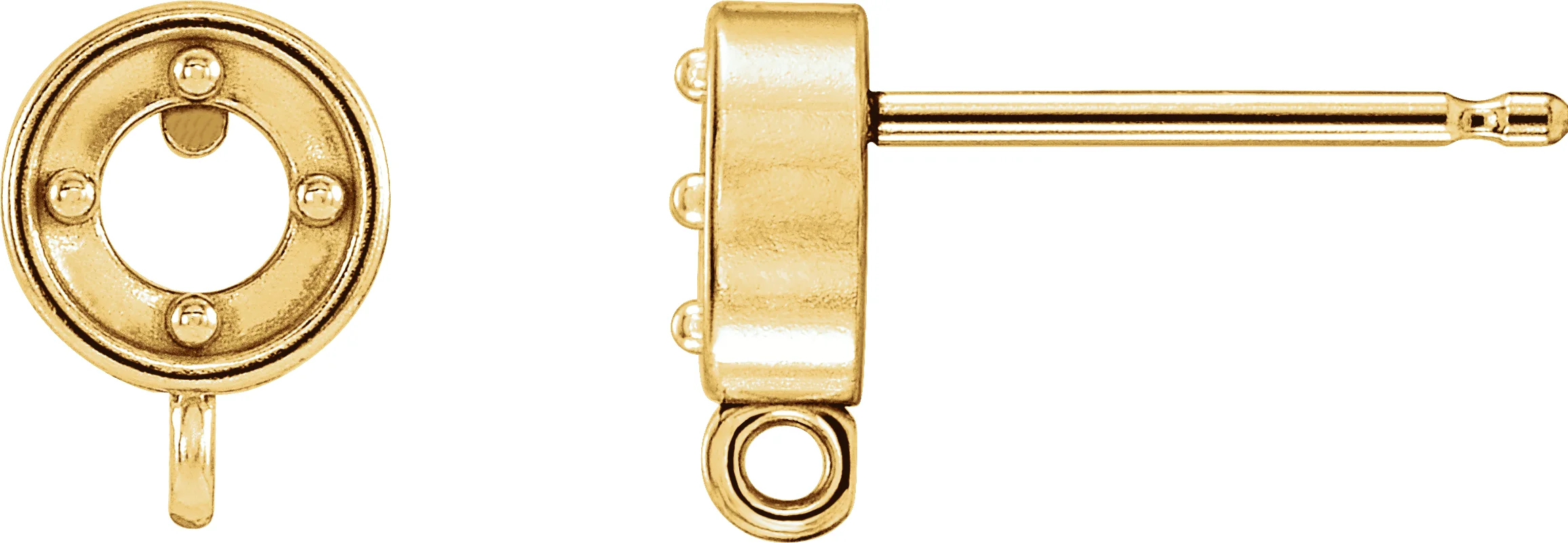 Round 4-Prong Earring Top engagement ring setting