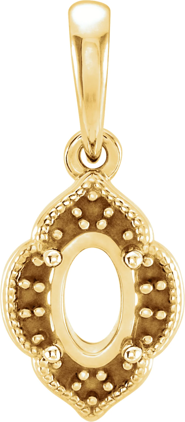Accented Clover Necklace or Pendant   engagement ring setting