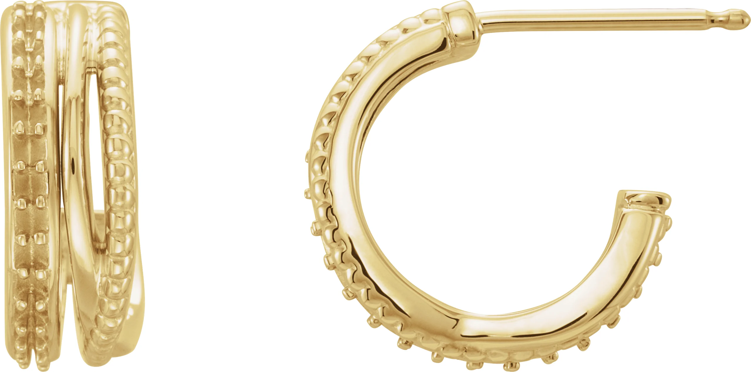 Beaded Hoop Earrings engagement ring setting