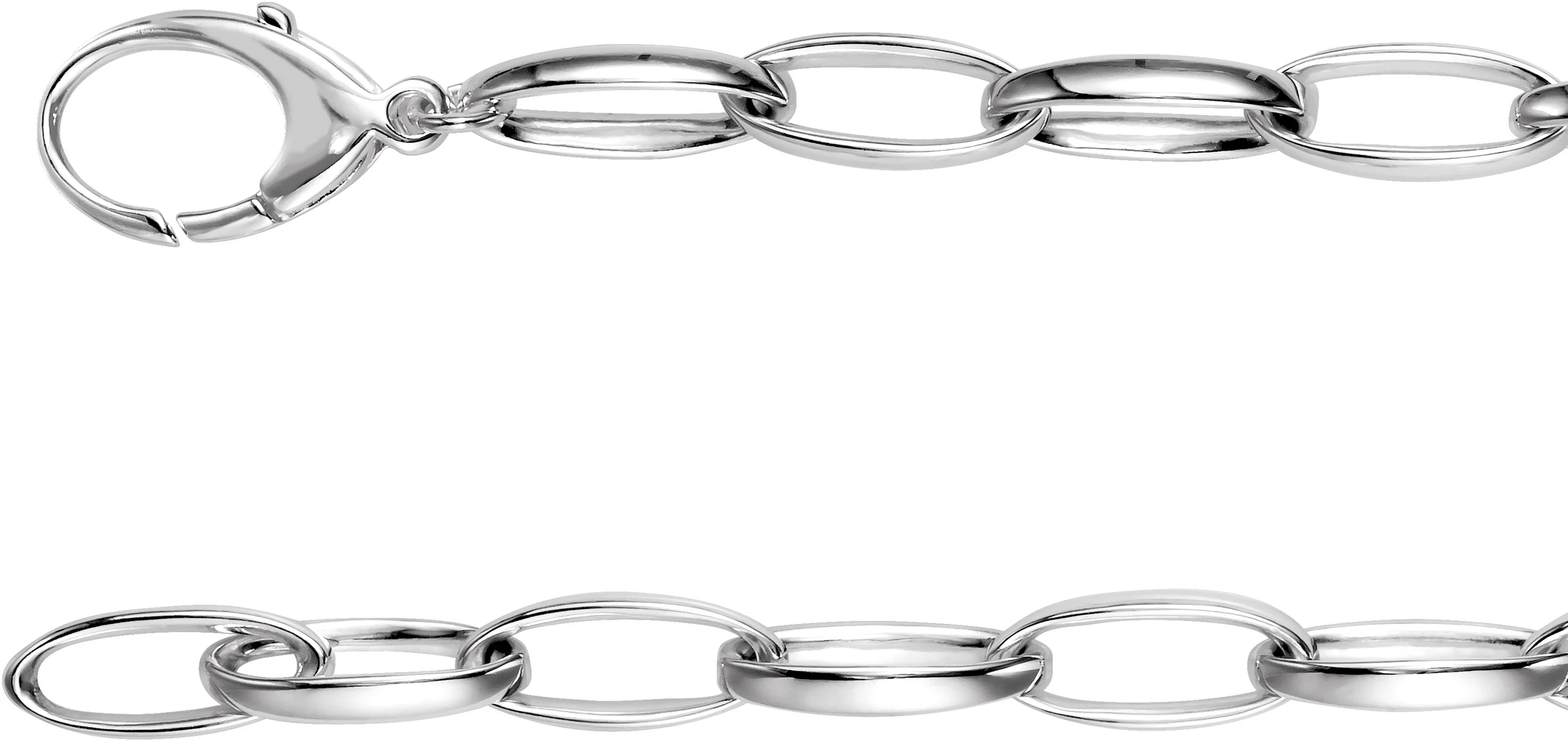 7.25 mm Oval Cable Chain engagement ring setting