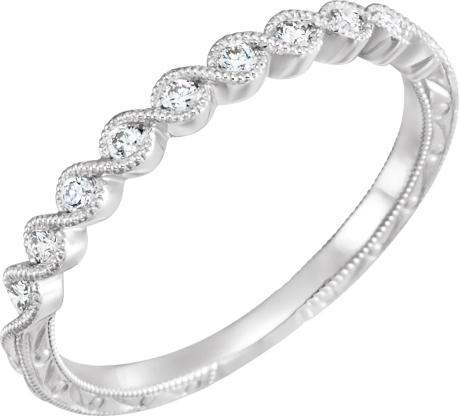 Hand-Engraved Anniversary Band  engagement ring setting