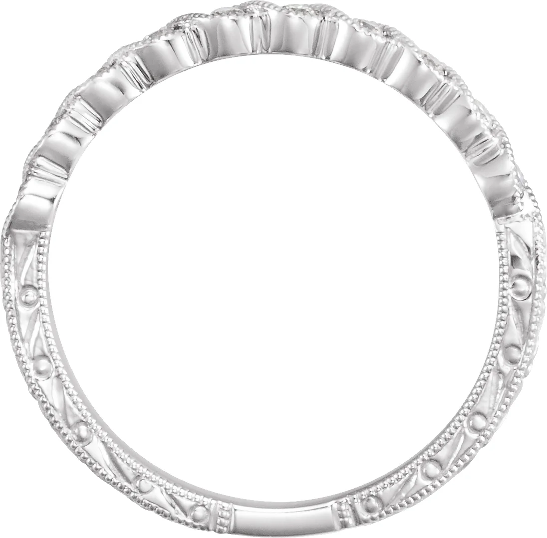 Hand-Engraved Anniversary Band  view 2
