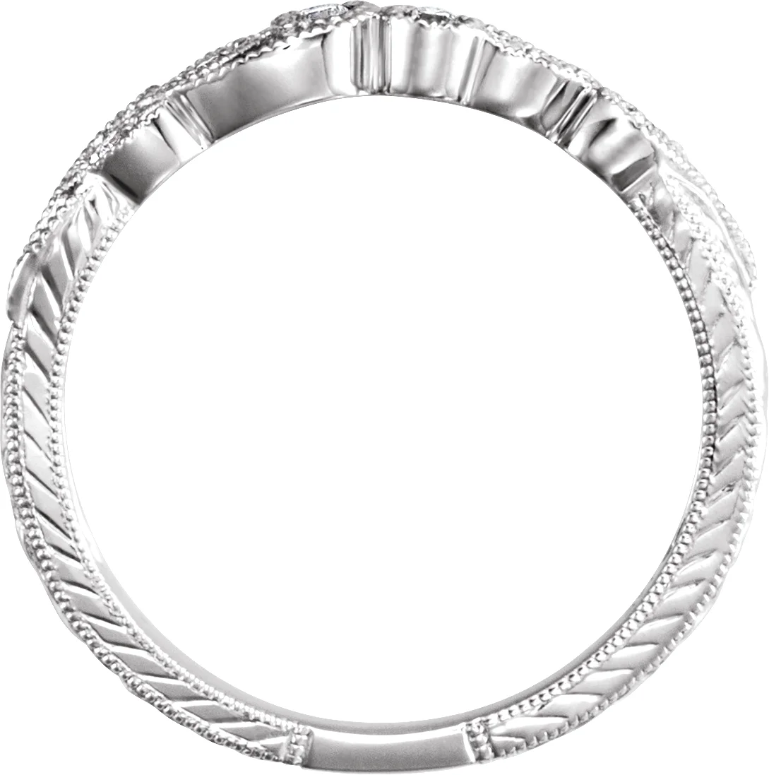 Hand-Applied Milgrain Anniversary Band  view 2