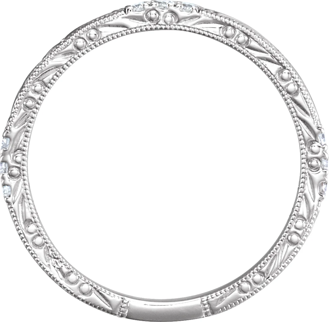 Hand-Engraved Hand-Applied Milgrain Anniversary Band    view 2