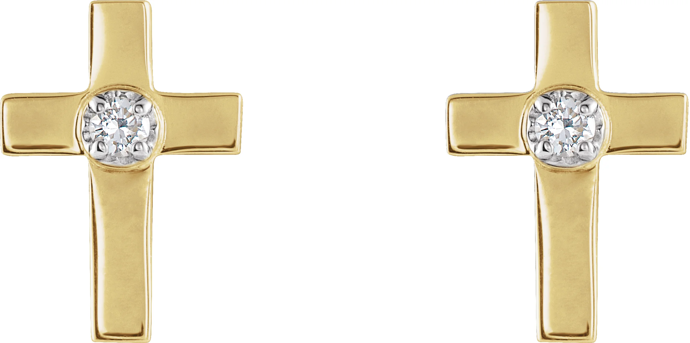 Accented Cross Earrings view 2