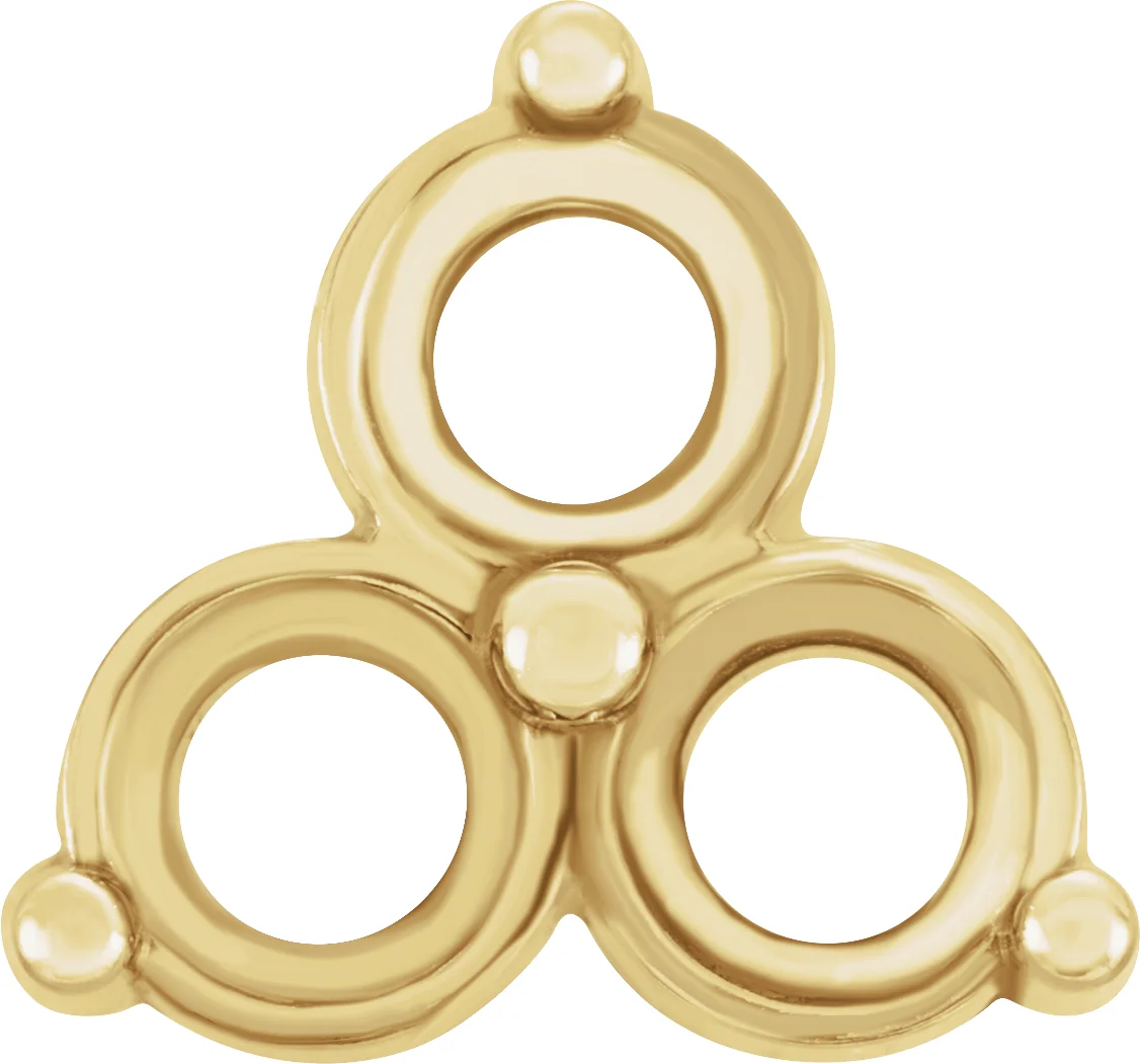 Three-Stone Slide Pendant engagement ring setting