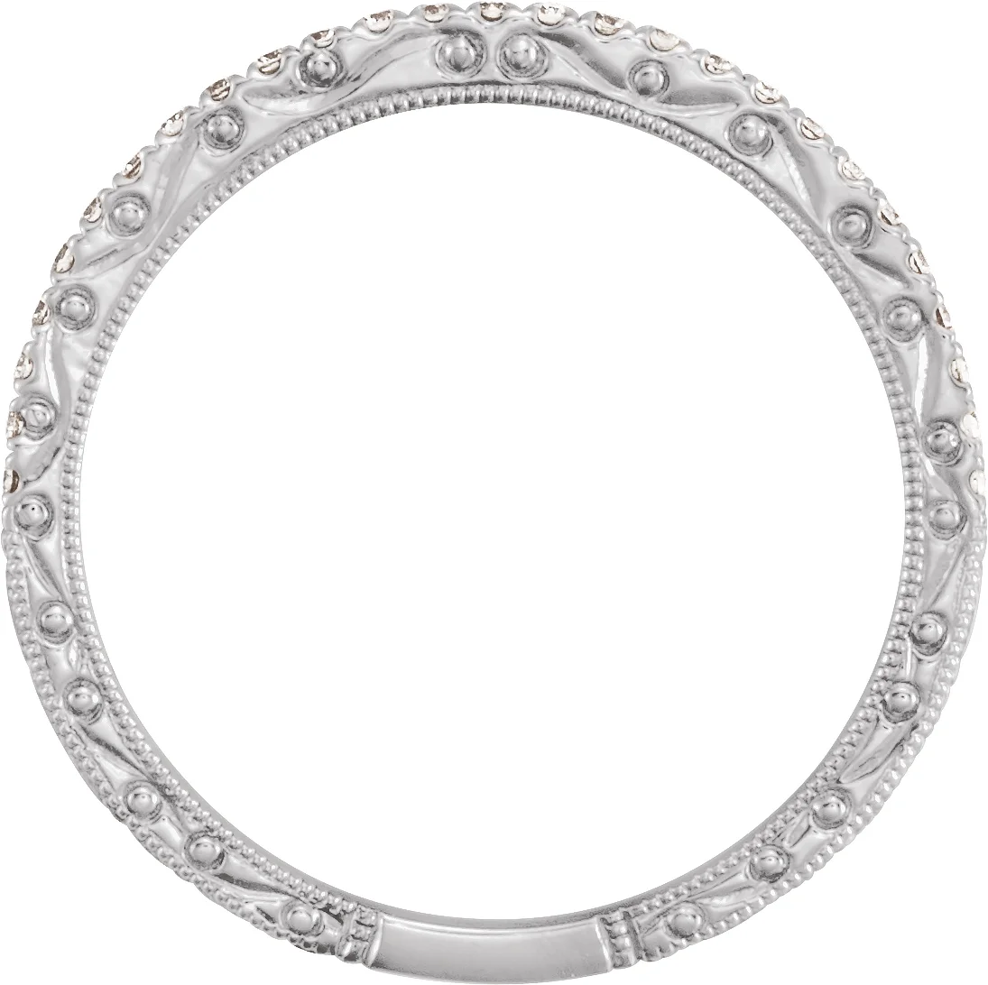 Hand-Engraved Anniversary Band  view 2