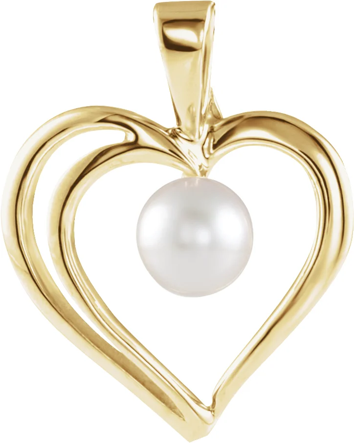Pearl Heart Pendant  engagement ring setting