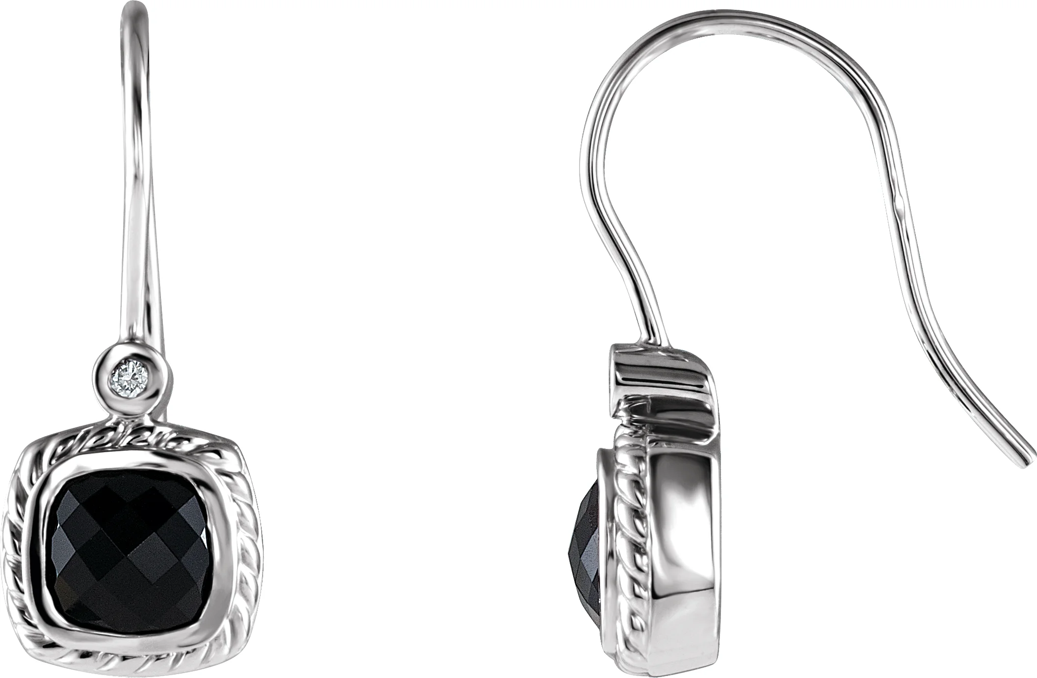 Accented Bezel-Set Earrings engagement ring setting