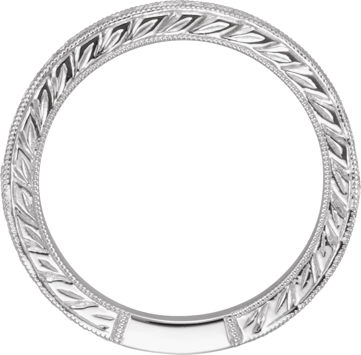 Hand-Engraved Anniversary Band view 2