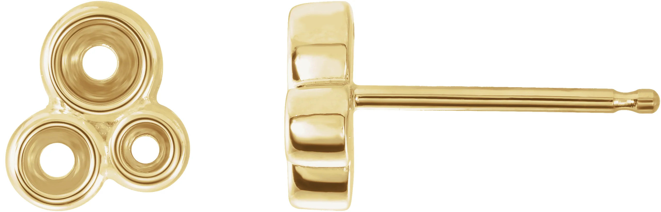 Geometric Cluster Earrings   in 14K Yellow Gold | Haejin Jewelry Brooklyn