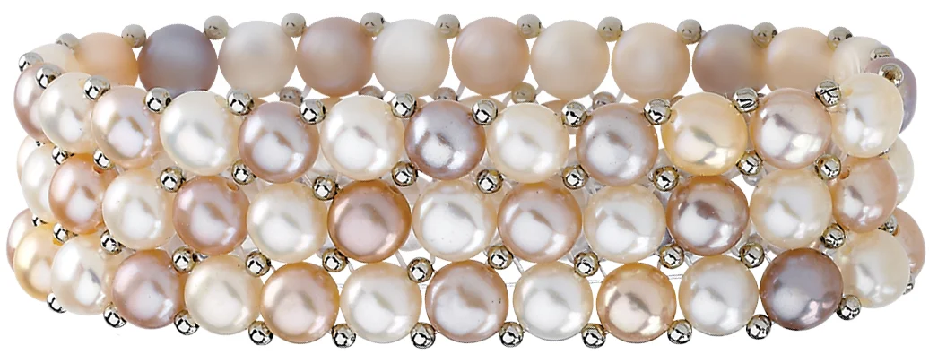 Pearl Stretch Bracelet engagement ring setting