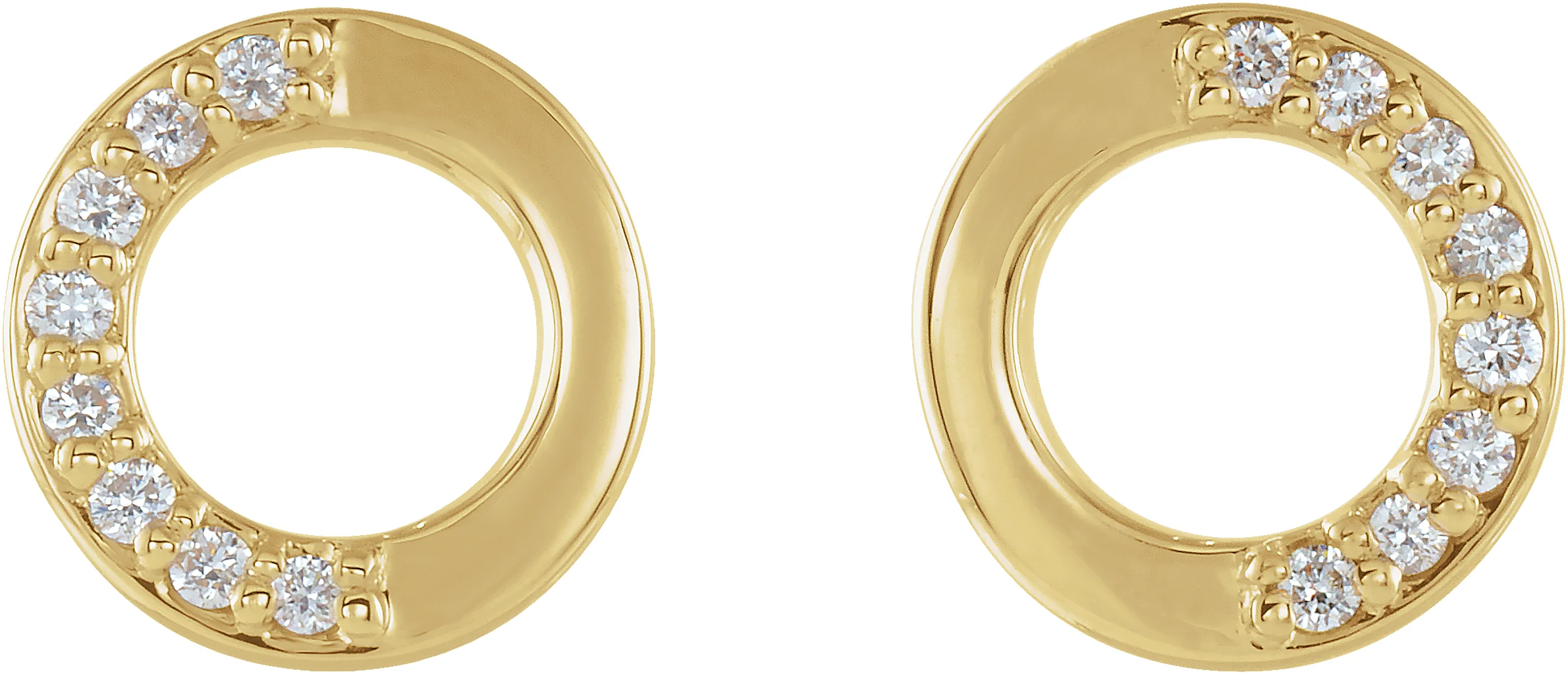 Accented Circle Earrings    view 2