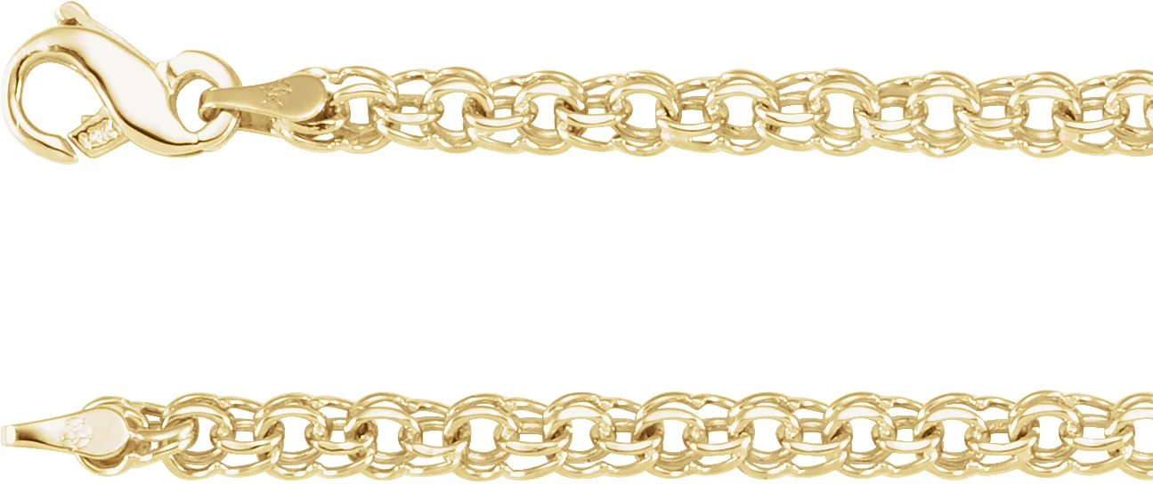 4.7 mm Cable Chain engagement ring setting