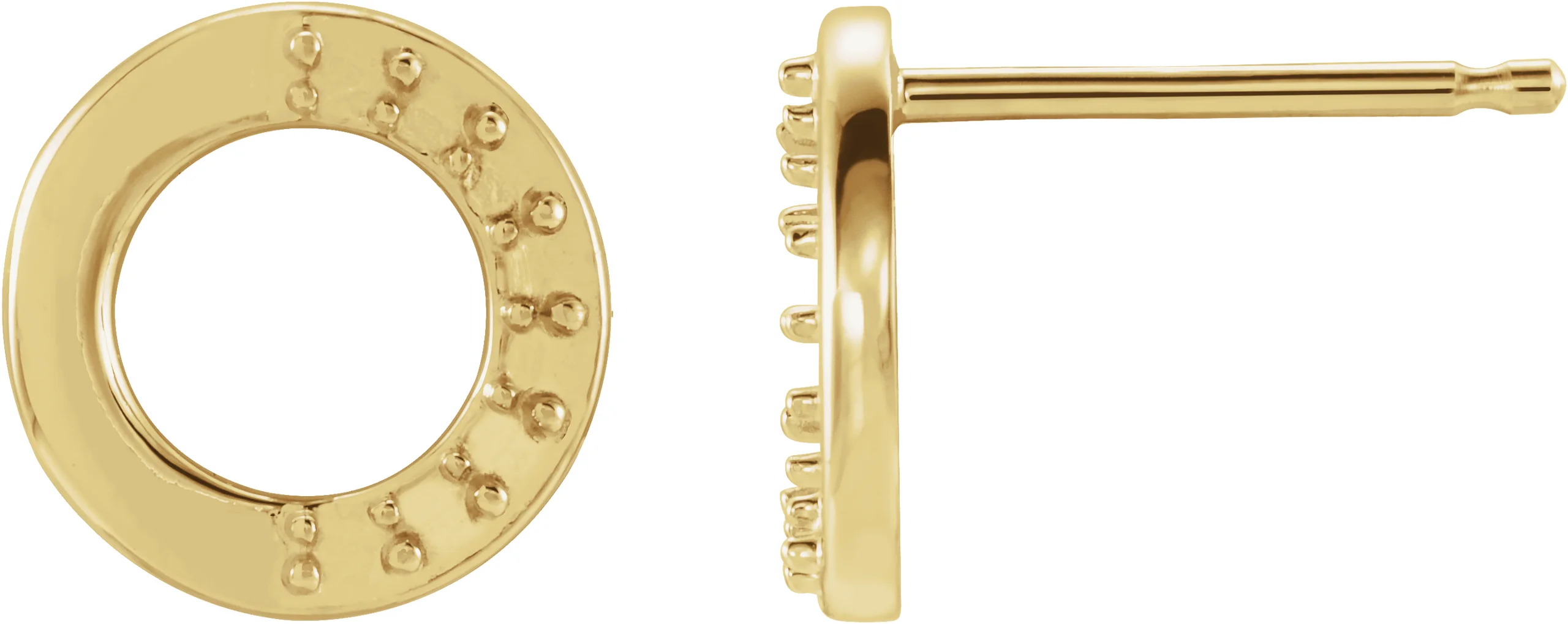 Accented Circle Earrings    in 14K Yellow Gold | Haejin Jewelry Brooklyn