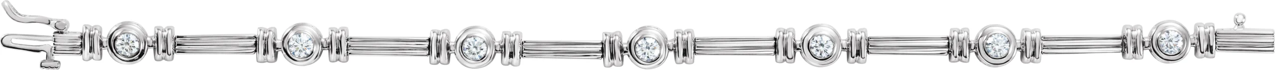 Bezel-Set Line Bracelet  view 3