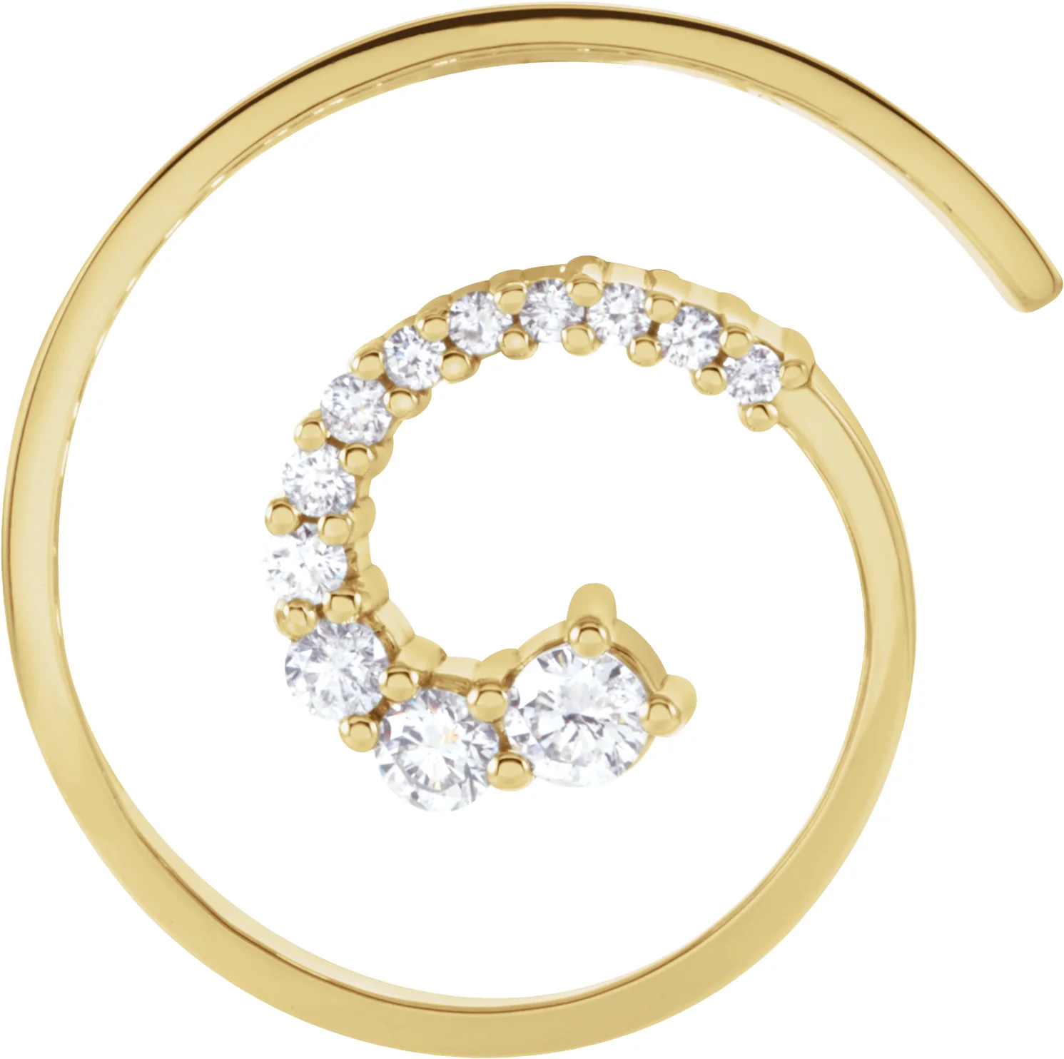 Journey Spiral Pendant  engagement ring setting