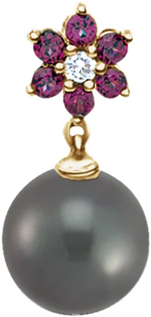 Floral Pearl Pendant engagement ring setting