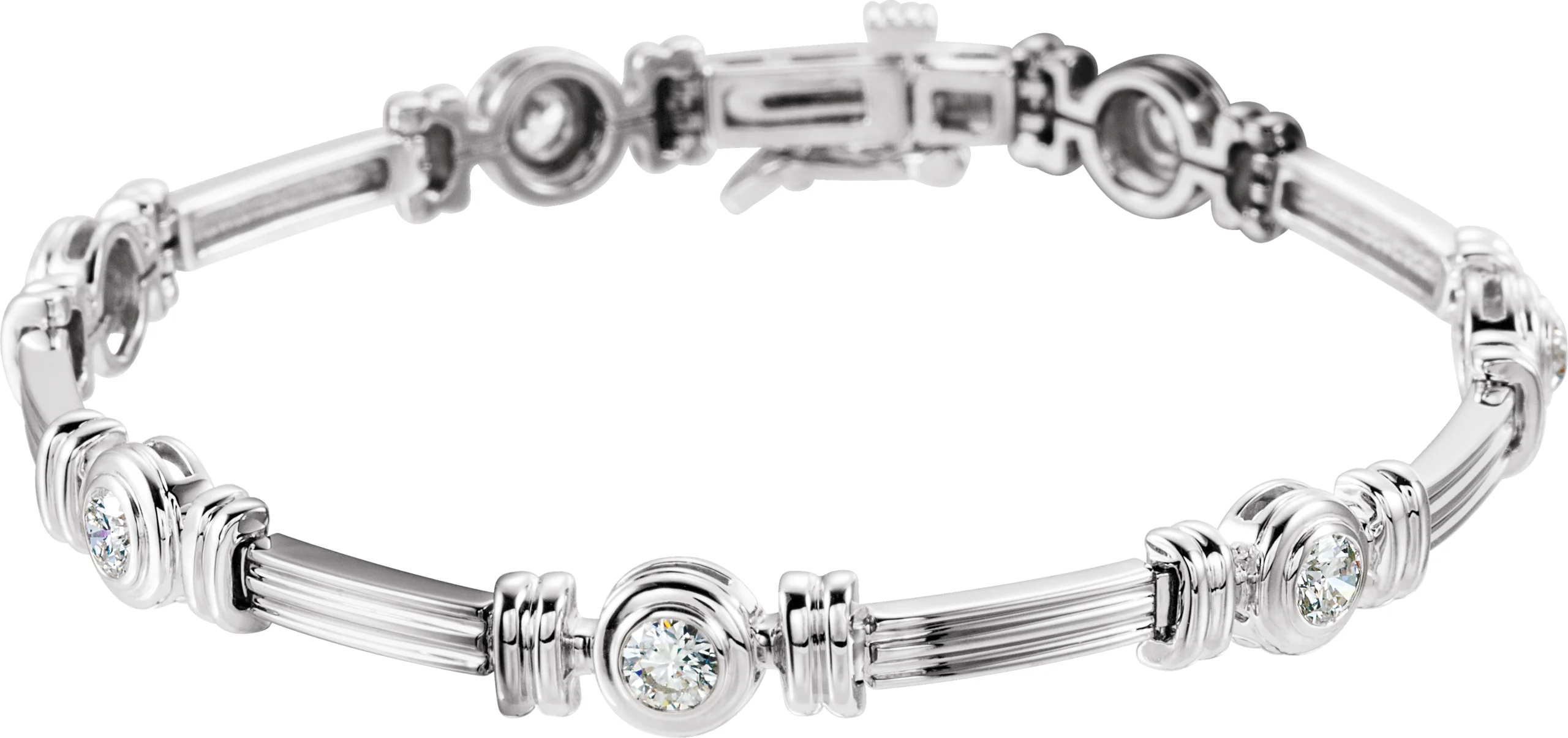 Bezel-Set Line Bracelet  engagement ring setting