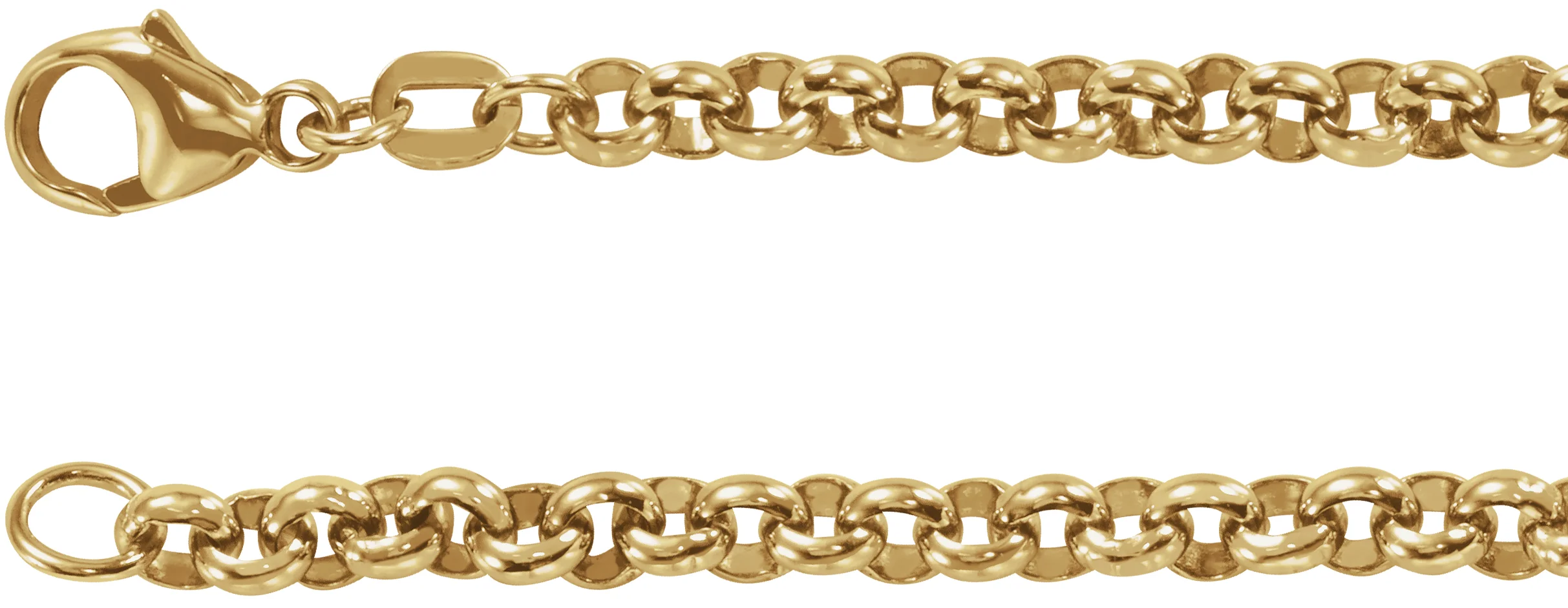 3.8 mm Rolo Chain engagement ring setting