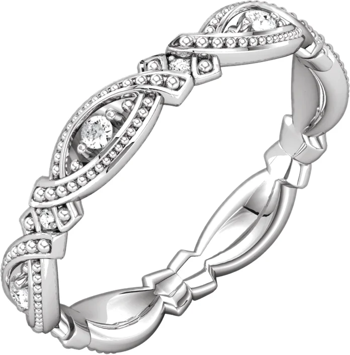 First Light band in 14K White Gold | Haejin Jewelry Brooklyn