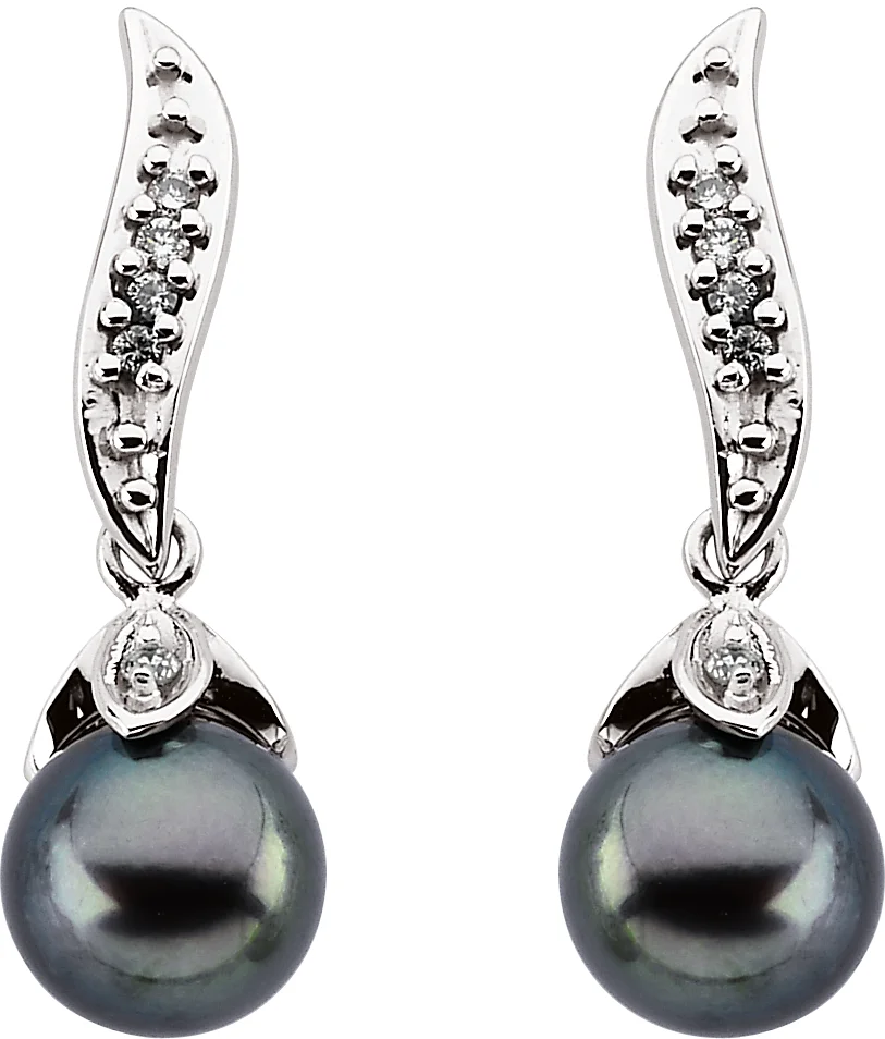 Accented Pearl Earrings view 2