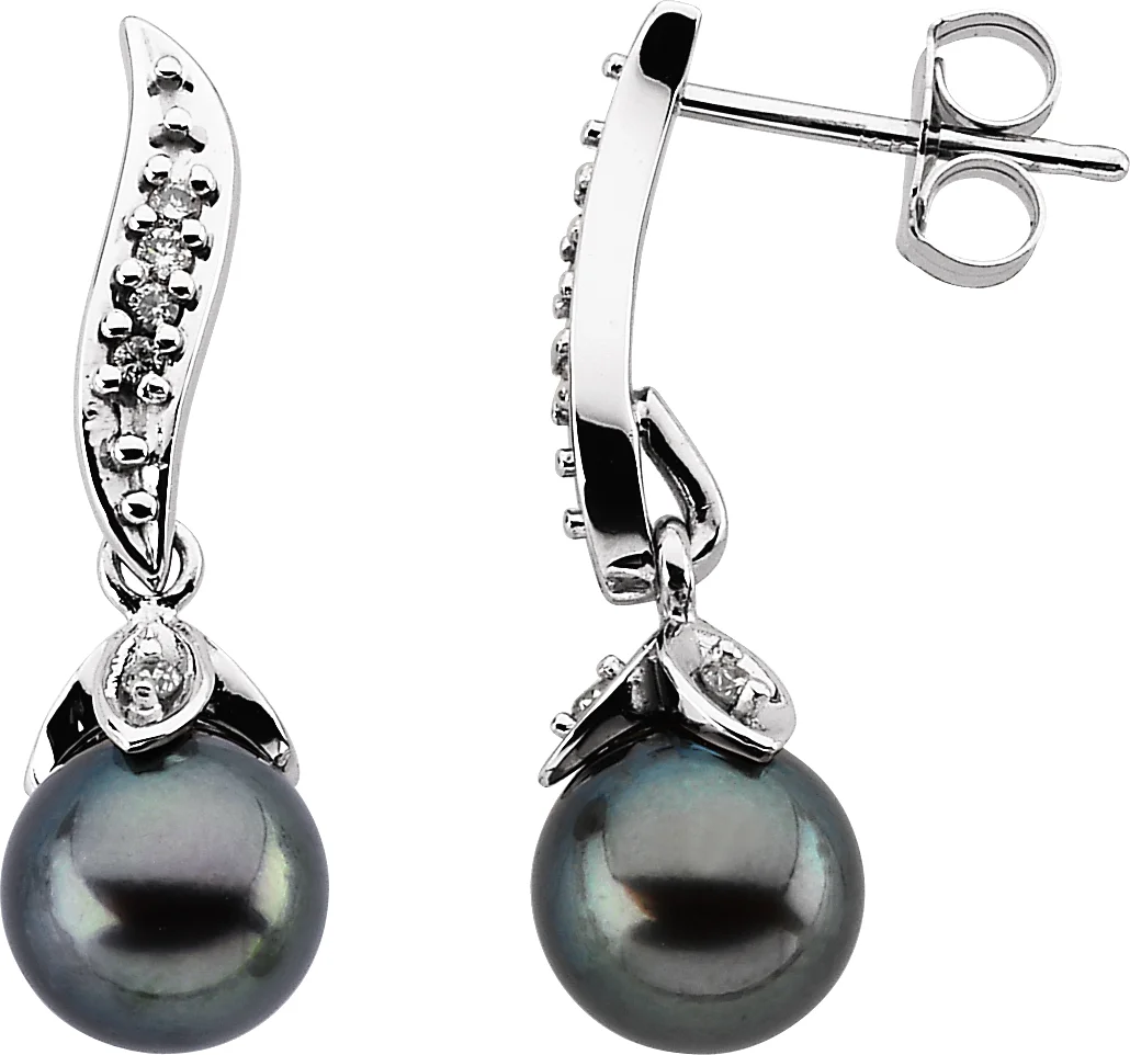 Accented Pearl Earrings engagement ring setting