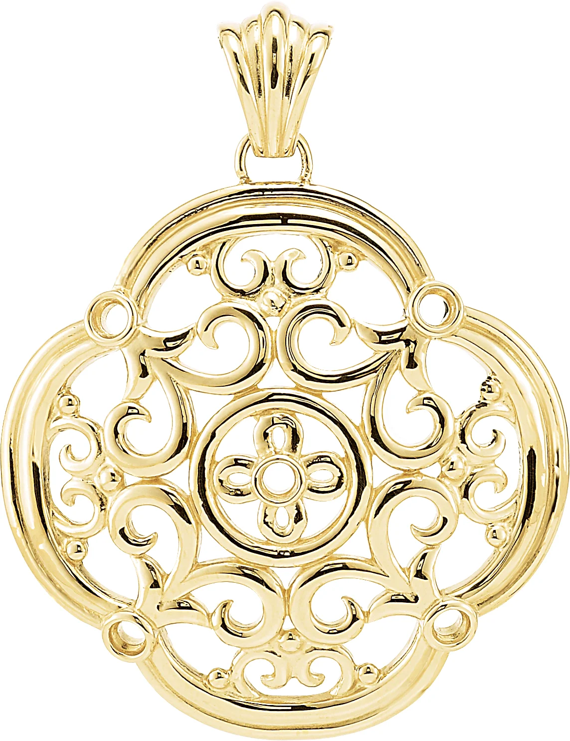 Filigree Necklace or Pendant engagement ring setting