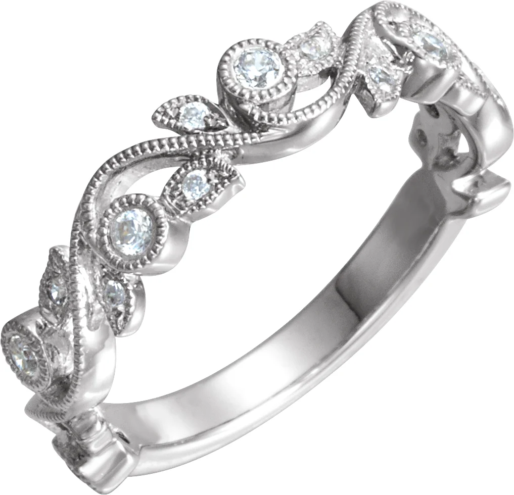 Hand-Applied Milgrain Anniversary Band      engagement ring setting
