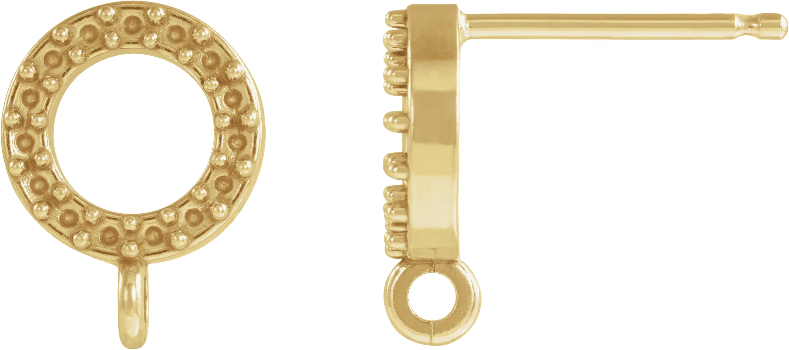 Accented Geometric Earring Top engagement ring setting
