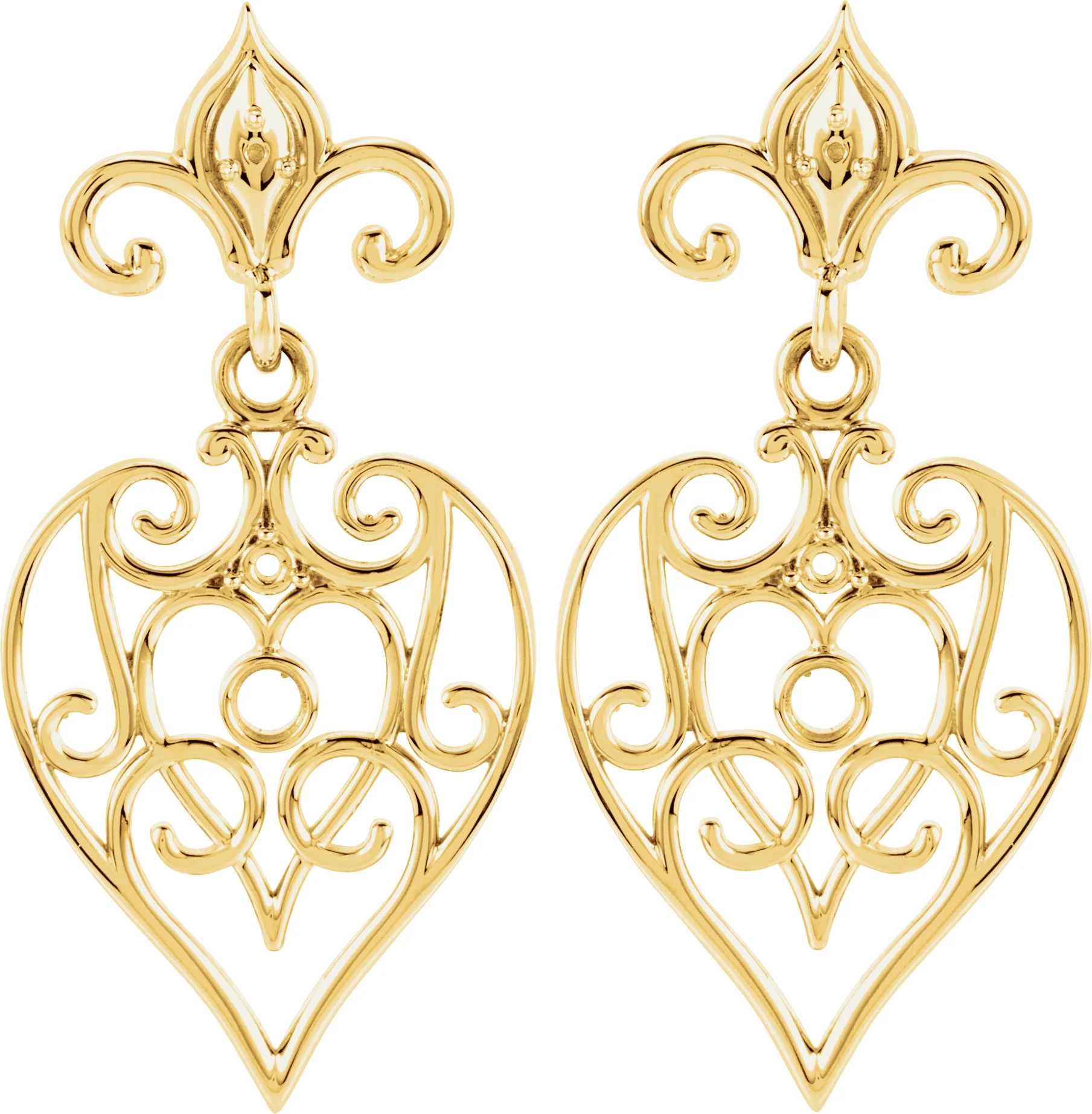 Fleur-de-lis Earrings  view 2