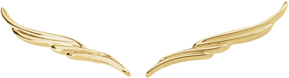Wing Ear Climbers in 14K White Gold | Haejin Jewelry Brooklyn