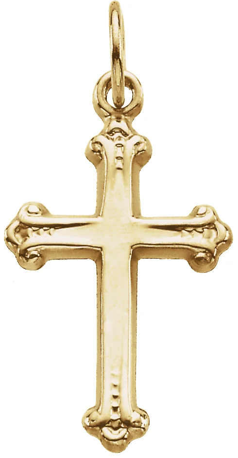Cross Necklace or Pendant in 14K Yellow Gold | Haejin Jewelry Brooklyn