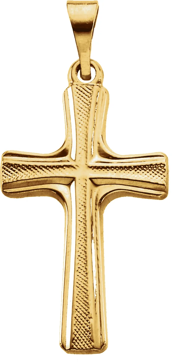 Cross Pendant in 14K Yellow Gold | Haejin Jewelry Brooklyn