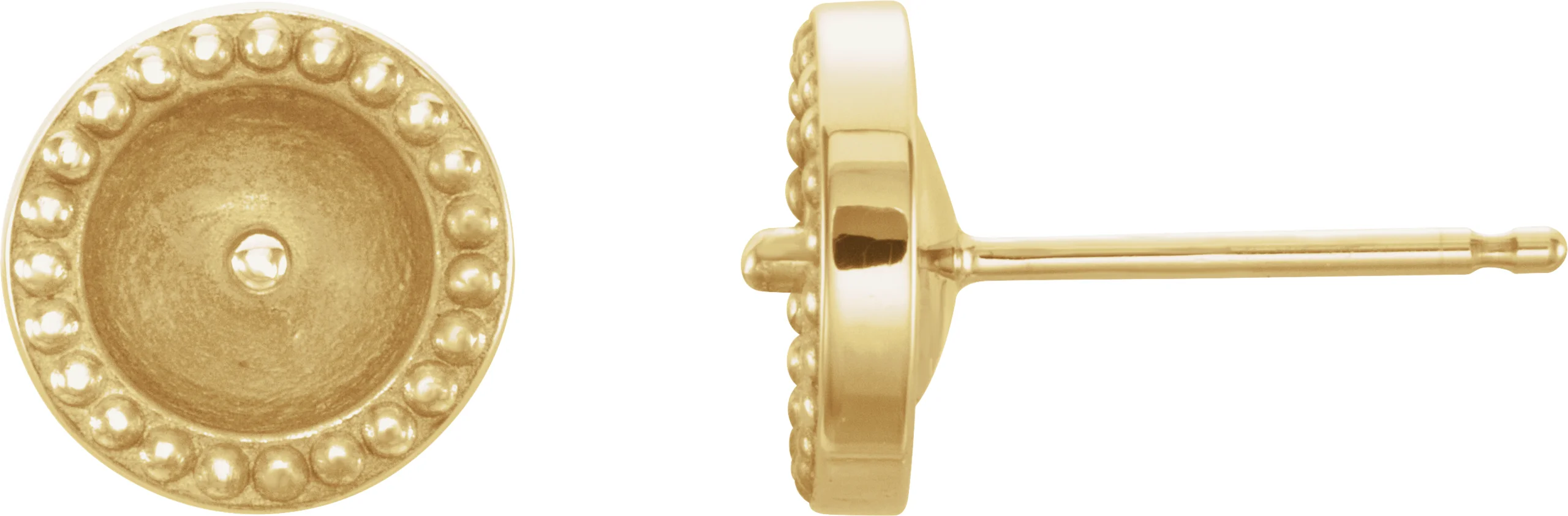 Beaded Pearl Earrings in 14K Yellow Gold | Haejin Jewelry Brooklyn