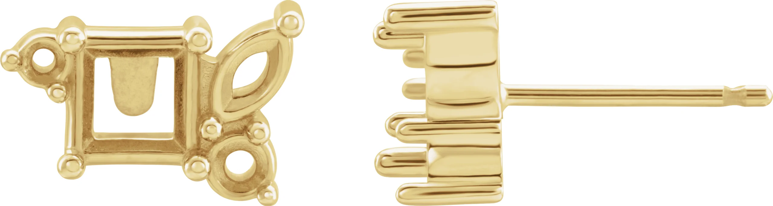 Accented Earrings engagement ring setting