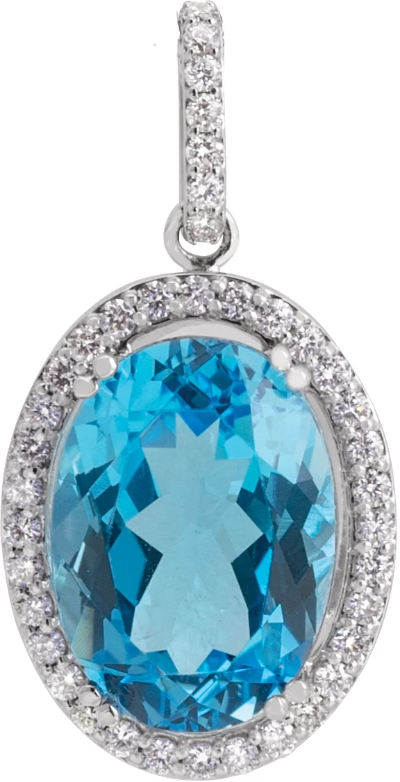 Halo-Style Necklace or Pendant in 14K White Gold | Haejin Jewelry Brooklyn