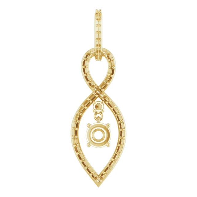 Infinity-Inspired Pendant  engagement ring setting