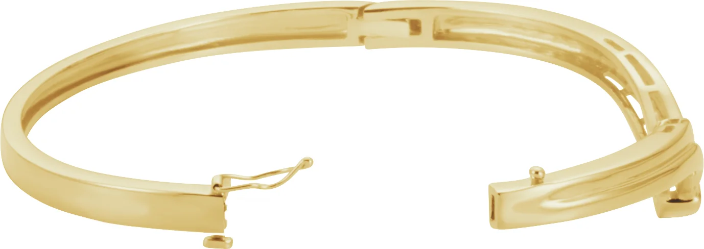 V Hinged Bangle Bracelet view 2