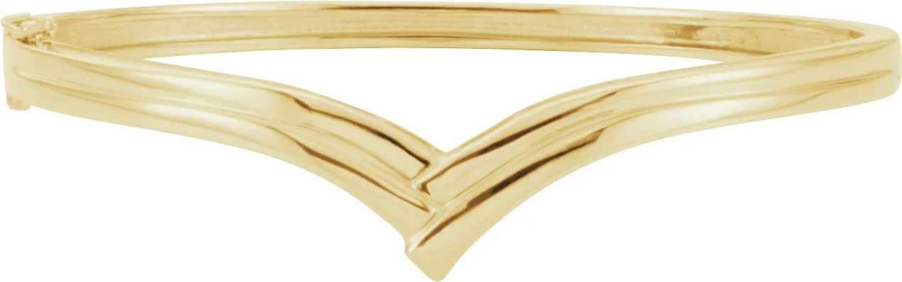 V Hinged Bangle Bracelet engagement ring setting