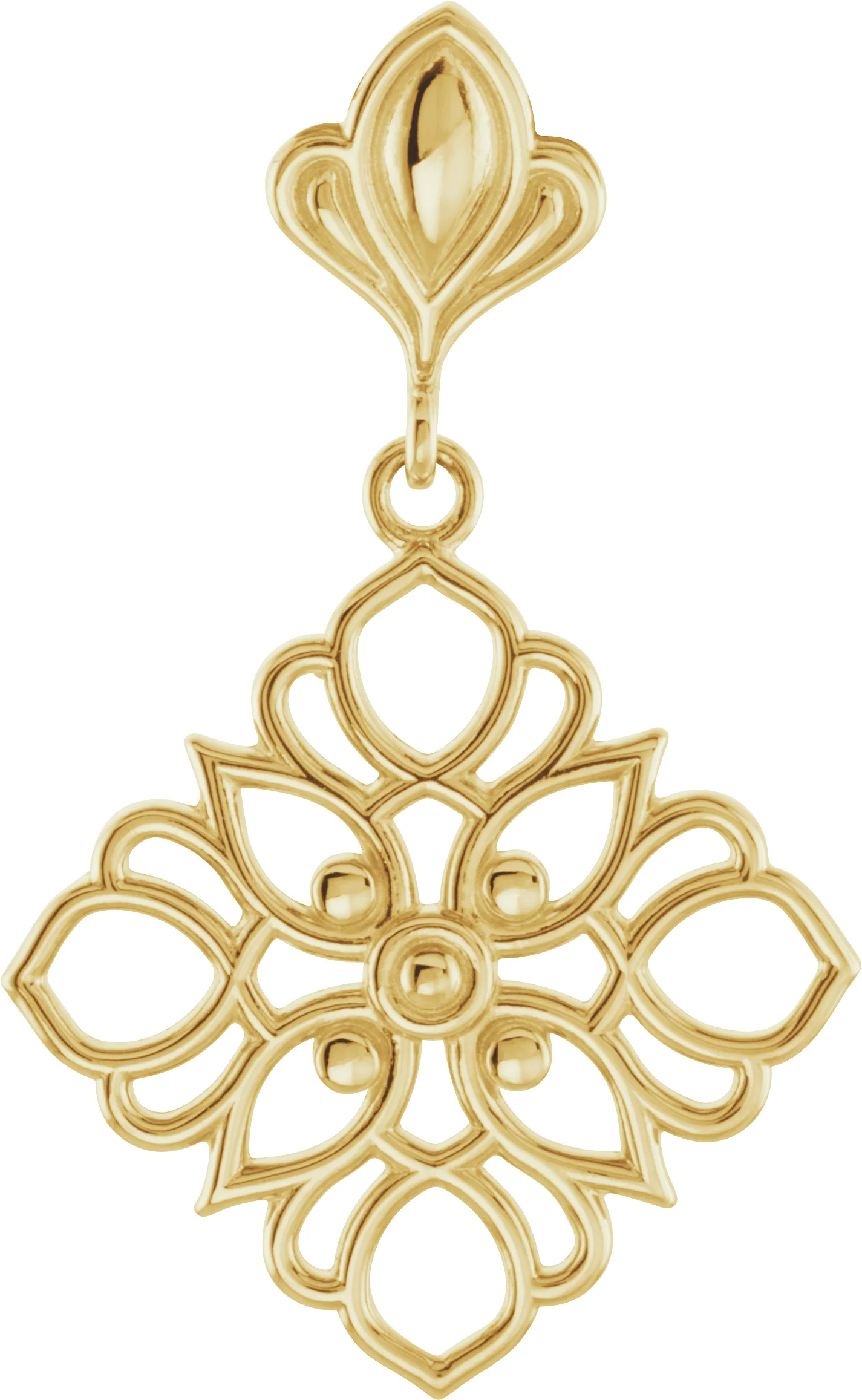 Decorative Necklace or Pendant in 14K Yellow Gold | Haejin Jewelry Brooklyn