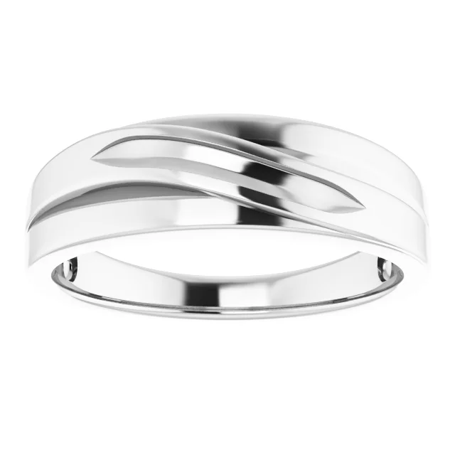 Accented Stepped-Edge Tapered Band view 3