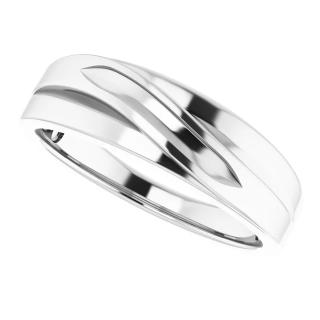Accented Stepped-Edge Tapered Band view 5