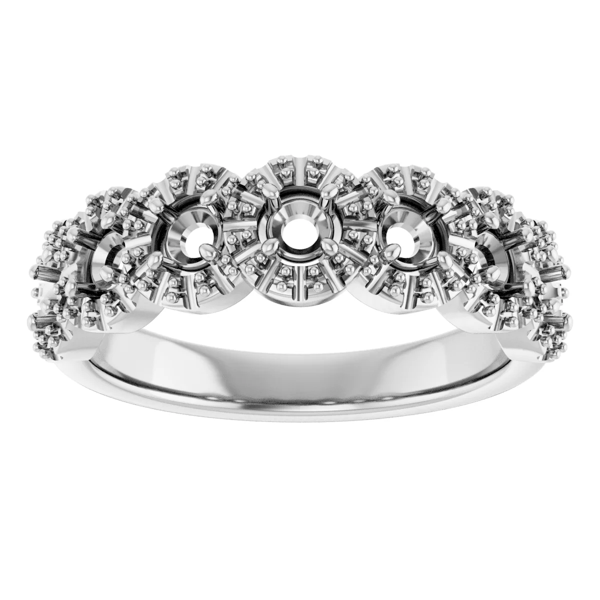 Seven-Stone Halo-Style Anniversary Band view 3