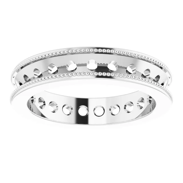 Channel-Set Milgrain Edge Eternity Band  view 3