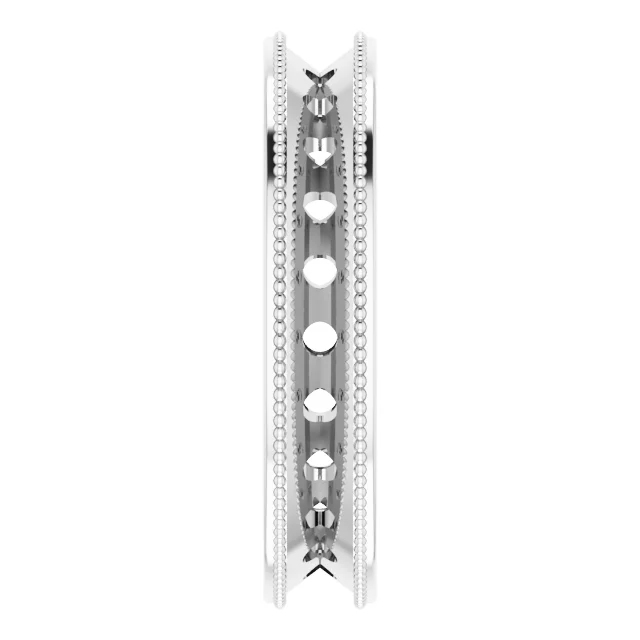 Channel-Set Milgrain Edge Eternity Band  view 4