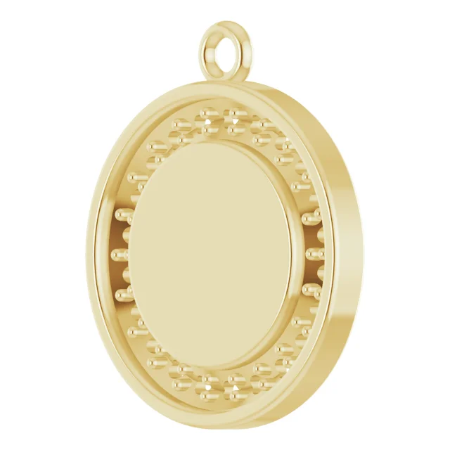 Engravable Halo-Style Necklace or Pendant view 2