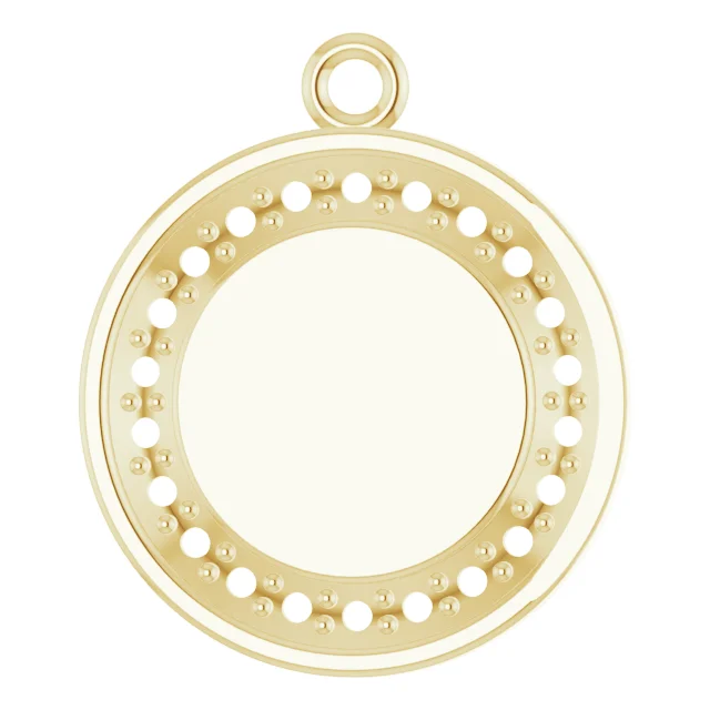 Engravable Halo-Style Necklace or Pendant engagement ring setting